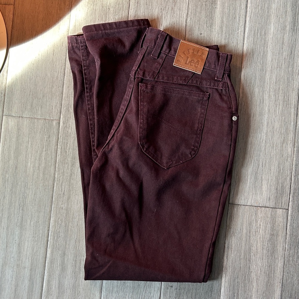 Lee Deep Wine Straight Jeans